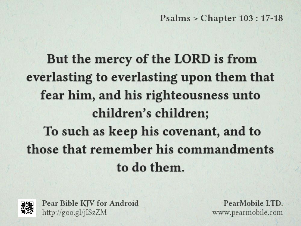 Psalms, Chapter 103:17-18